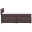 vidaXL sötétbarna szövet rugós ágy matraccal 90 x 200 cm