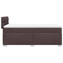 vidaXL sötétbarna szövet rugós ágy matraccal 100 x 200 cm