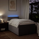 vidaXL tópszínű szövet rugós ágy matraccal 120 x 190 cm