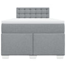 vidaXL világosszürke szövet rugós ágy matraccal 120 x 190 cm