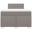 vidaXL tópszínű szövet rugós ágy matraccal 120 x 190 cm