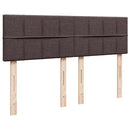 vidaXL sötétbarna szövet rugós ágy matraccal 140 x 190 cm