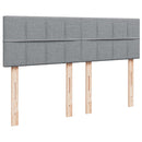 vidaXL világosszürke szövet rugós ágy matraccal 140 x 200 cm