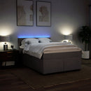 vidaXL tópszínű szövet rugós ágy matraccal 160 x 200 cm