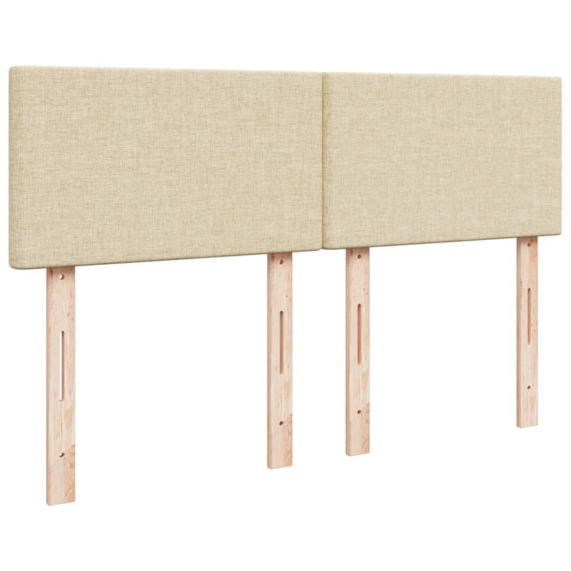 vidaXL krémszínű szövet rugós ágy matraccal 160 x 200 cm