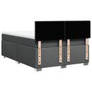 vidaXL sötétszürke szövet rugós ágy matraccal 160 x 200 cm