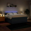 vidaXL kék szövet rugós ágy matraccal 180 x 200 cm