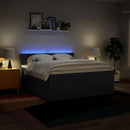 vidaXL kék szövet rugós ágy matraccal 180 x 200 cm