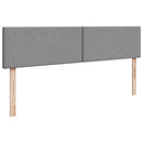vidaXL világosszürke szövet rugós ágy matraccal 200 x 200 cm