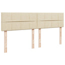 vidaXL krémszínű szövet rugós ágy matraccal 200 x 200 cm