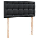 vidaXL fekete műbőr rugós ágy matraccal 80 x 200 cm