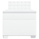 vidaXL fehér műbőr rugós ágy matraccal 80 x 200 cm