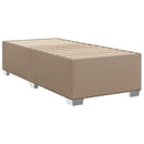 vidaXL cappuccino színű műbőr rugós ágy matraccal 80 x 200 cm