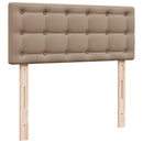 vidaXL cappuccino színű műbőr rugós ágy matraccal 90 x 190 cm