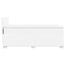 vidaXL fehér műbőr rugós ágy matraccal 90 x 200 cm