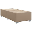 vidaXL cappuccino színű műbőr rugós ágy matraccal 90 x 200 cm