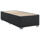 vidaXL fekete műbőr rugós ágy matraccal 100 x 200 cm