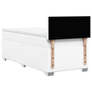 vidaXL fehér műbőr rugós ágy matraccal 100 x 200 cm