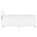 vidaXL fehér műbőr rugós ágy matraccal 100 x 200 cm