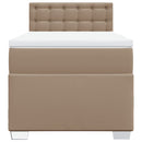 vidaXL cappuccino színű műbőr rugós ágy matraccal 100 x 200 cm
