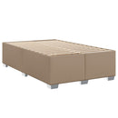 vidaXL cappuccino színű műbőr rugós ágy matraccal 120 x 190 cm