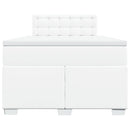 vidaXL fehér műbőr rugós ágy matraccal 120 x 200 cm