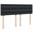 vidaXL fekete műbőr rugós ágy matraccal 140 x 190 cm