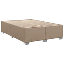 vidaXL cappuccino színű műbőr rugós ágy matraccal 140 x 190 cm