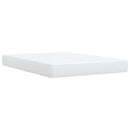 vidaXL fehér műbőr rugós ágy matraccal 160 x 200 cm