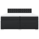 vidaXL fehér műbőr rugós ágy matraccal 200 x 200 cm