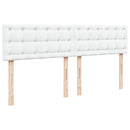 vidaXL fehér műbőr rugós ágy matraccal 200 x 200 cm