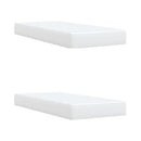 vidaXL fehér műbőr rugós ágy matraccal 200 x 200 cm