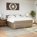 vidaXL cappuccino színű műbőr rugós ágy matraccal 200 x 200 cm
