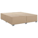 vidaXL cappuccino színű műbőr rugós ágy matraccal 200 x 200 cm