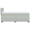 vidaXL világosszürke bársony rugós ágy matraccal 80 x 200 cm