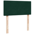 vidaXL sötétzöld bársony rugós ágy matraccal 80 x 200 cm
