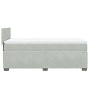 vidaXL világosszürke bársony rugós ágy matraccal 80 x 200 cm
