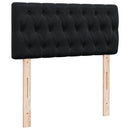 vidaXL fekete bársony rugós ágy matraccal 80 x 200 cm