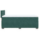 vidaXL sötétzöld bársony rugós ágy matraccal 80 x 200 cm