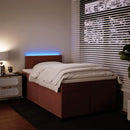 vidaXL rózsaszín bársony rugós ágy matraccal 120 x 190 cm