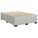 vidaXL világosszürke bársony rugós ágy matraccal 140x200 cm