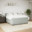 vidaXL világosszürke bársony rugós ágy matraccal 180x200 cm