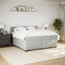 vidaXL világosszürke bársony rugós ágy matraccal 200x200 cm