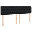 vidaXL fekete bársony rugós ágy matraccal 200x200 cm