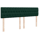 vidaXL sötétzöld bársony rugós ágy matraccal 200x200 cm