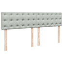vidaXL világosszürke bársony rugós ágy matraccal 200x200 cm