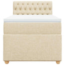 vidaXL krémszínű szövet rugós ágy matraccal 80 x 200 cm