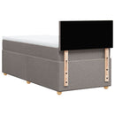 vidaXL tópszínű szövet rugós ágy matraccal 90 x 200 cm
