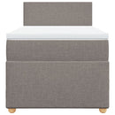 vidaXL tópszínű szövet rugós ágy matraccal 100 x 200 cm