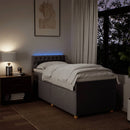 vidaXL tópszínű szövet rugós ágy matraccal 100 x 200 cm